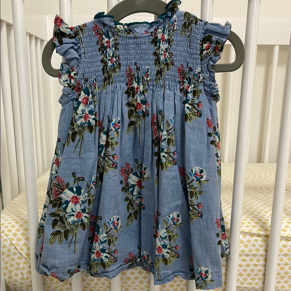 Pink Chicken NY | Floral Blue Baby Dress